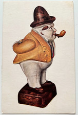 Vintage 1968 National Gallery of Art Folk Art Figure Postcard 5 Stamps RPPC? picture