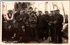 Mint RPPC Postcard US Invasion Russia  bolshevik Prisoners Ship HMS Royal picture