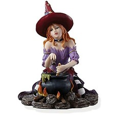 Lenox Halloween Witch's Brew Figurine Potion In Cauldron Bewitching Beauties NEW picture