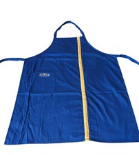 GEMCO Store Uniform Apron 1980s Blue Yellow Stripe Adjustable Neck NEW Old Stock picture