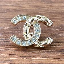 1 Chanel Shank Button, 19mm, Crystal & Gold Designer Button picture