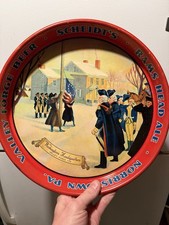 Vintage Scheidt's Valley Forge Rams Head Beer Metal Beer Tray picture