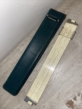 Vtg K&E Keuffel Esser Co Log Log Duplex Decitrig Slide Rule 4081-3S Leather Case picture