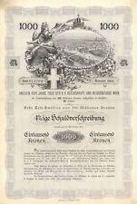 1908 dated Austrian Kronen Bond - 1000 Kronen Gray Type - Foreign Bonds picture