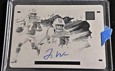 2024 NFL Impeccable Jaylen Waddle Auto Canvas Creations Printing Plate Auto 1/1 picture