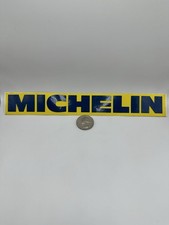 Vintage Michelin Sticker Horizontal Spellout Decal Yellow Blue 1.25