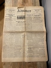 1944 July 11, WW2 Era ADVANCE “ Caen And La Haye Captured, 4page Newspaper. picture