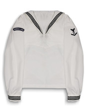 44L - US Navy Men's White Jumper USN Sailor Shirt Ceremonial picture