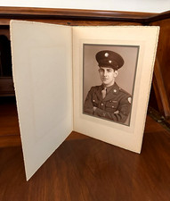 Vintage WWII US Army Tec 4 Soldier Photo Studio Portrait Overseas Service Bars⁠ picture