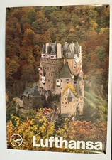Lufthansa Airways Germany Eltz Castle 1974 Advertising Travel Poster-33x23.5” picture