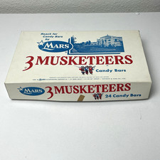 Vintage 1958 Mars 3 Musketeers Candy Bar Display Box 24 Count Advertising picture