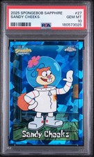 2025 Topps Chrome Spongebob 25th Anniversary Sapphire #27 Sandy Cheeks PSA 10 picture