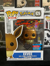 Funko Pop Games Pokémon Eevee #626 Diamond 2021 Exclusive Signed picture