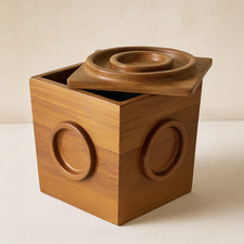 Vintage cube Dansk Teak Ice Bucket by Jens Quistgaard RARE Excellent Condition picture