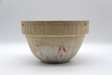 Vintage Hanging Flower Planter Pot Art Deco Flower Pattern Unglazed Pottery picture
