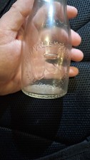 RARE 1940's HAPPY VALLEY FARMS Half Pint Milk Bottle ROSSVILLE GEORGIA Cow picture