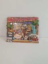 Vtg Welcome To Fabulous Las Vegas Nevada 3D Picture Photo Standing Frame Novelty picture