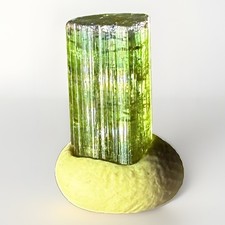 Rare Brilliant Neon Green Purple Tip Tourmaline Crystal Natural Raw Specimen picture