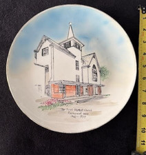 FIRST BAPTIST CHURCH, RICHWOOD, WV 55TH YEAR MEMORIAL HOMER LAUGHLIN PLATE K55N4 picture