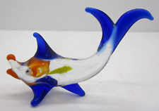 Vintage Art Glass Fish Dolphin Figurine picture