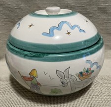 VIE TRITALY S.R.I. VIETRI SU MARE -SA  VEGATABLE TUREEN - LARGE COVERED BOWL picture