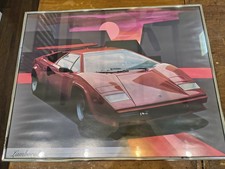 Vintage Lamborghini Countach Poster 80s picture
