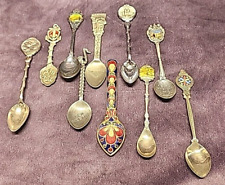 Collector Vintage Souvenir Spoons Lot of 10 Silver Plated Pewter Stainless LOT 4 picture