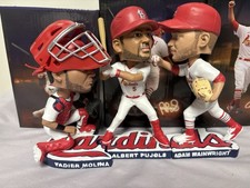 St. Louis Cardinals 3pc Bobblehead Set Molina Pujols Wainwright  picture