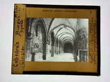 Antique Magic Lantern Slide Interior Cloister Burgos Cathedral Spain picture