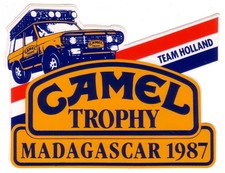 CAMEL TROPHY MADAGASCAR 1987 STICKER TEAM HOLLAND with JEEP picture