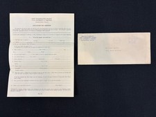 1947 Mary Washington College Application For Admission Virginia Women's School picture