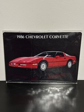 1986 Red Chevrolet Corvette Metal Sign 12x16 picture