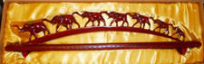 NEW Vintage Chinese SEVEN ELEPHANTS CROSSING A BRIDGE in box `17.5 long picture