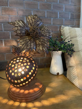 Palm Tree Ball Lamp Coconut Tree Lamp Table Floor Light Wooden Garden Lantern 7W picture