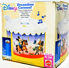 Mickey Mouse - Dreamtime Carousel Music Lights Projector - Disney - Vintage 1992 picture