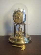 1955 WORKING Schatz 400 Day German ANNIVERSARY Clock VERY ORNATE FACE Rare ,key picture
