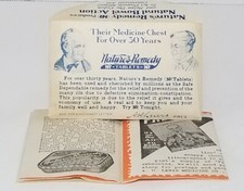 Vintage Nature's Remedy Natural Bowel Action Advertising Envelope Insert Colonic picture