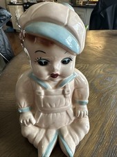 1950s Nursery Planter Or Vace Baby Head Vase No Flaws Beautiful Piece  picture