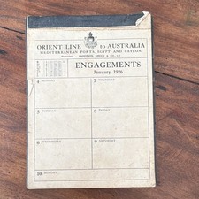 Orient Line Travel Engagements Calendar Booklet Jan 1926 Australia & NZ Tasmania picture