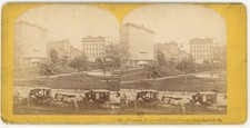CHICAGO STEREOVIEW - Sherman House & Carriages - Carbutt 1860s picture