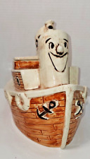 Vintage Toot Toot Tugboat Ceramic Cookie Jar by Treasure Craft in Rare Tan picture