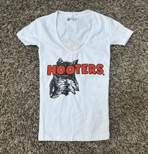 Hooters White V-Neck Uniform Top picture