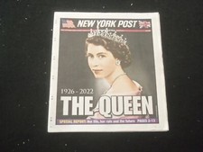 2022 SEPTEMBER 9 NEW YORK POST NEWSPAPER - QUEEN ELIZABETH DIED (1926-2022) picture