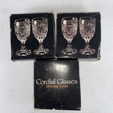 vintage cordial glasses cut crystal 6 picture