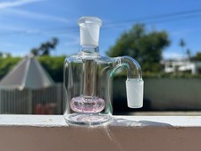 Premium Quality 14mm 90° Pink Mini Dry Ash Catcher Water Pipe Bong Bubbler picture