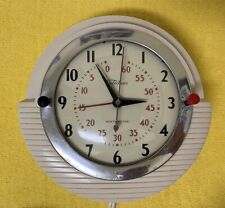 Vintage Art Deco Telechron Minitmaster Electric Wall Clock w/Timer~ Working~USA picture