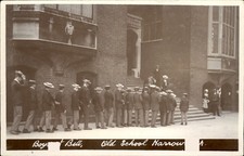 London Middlesex Boys at Bell c1900s-10s Real Photo Vintage Postcard bhn picture