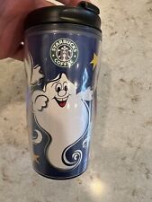 Starbucks Halloween Ghost Barista Plastic Coffee Travel Mug 2003. 6oz RARE picture