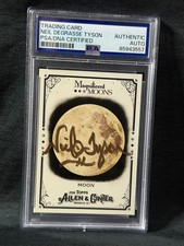 Neil DeGrasse Tyson Signed 2018 Allen & Ginter Moon Autographed PSA Gold Auto picture