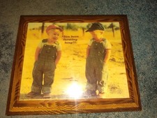 Vintage 1988 Country Kids Framed “You Been Farming Long?” Farm Boys Americana picture